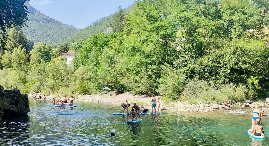Suppen of yoga in het adventure park